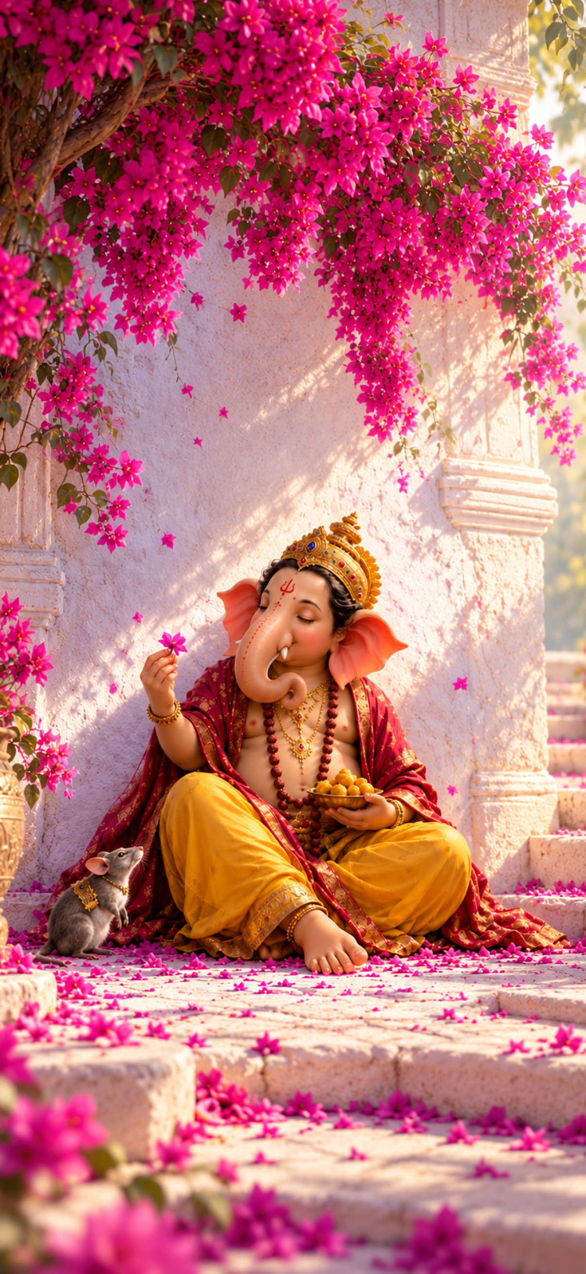 Lord Ganesha blessing the wedding celebration